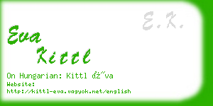 eva kittl business card